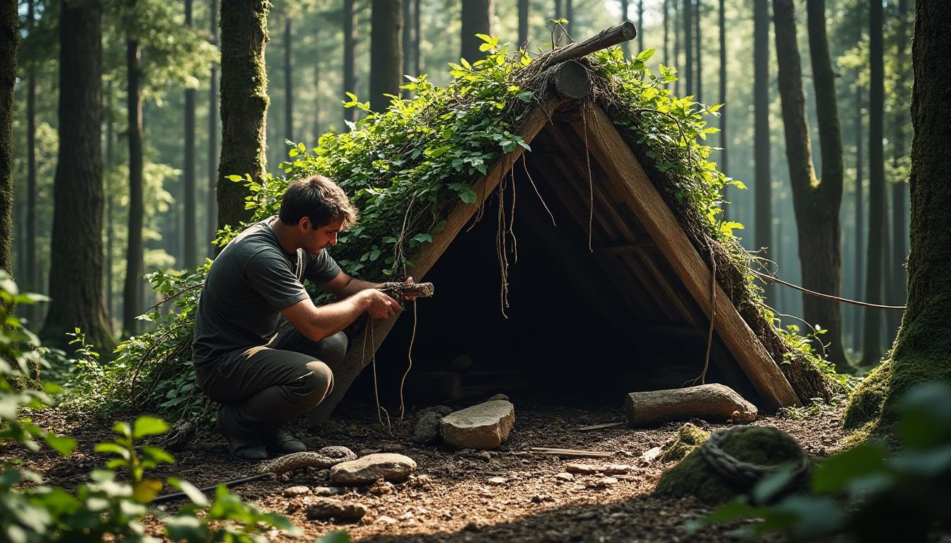 découvrez comment construire un abri de survie efficace avec des moyens rudimentaires. suivez nos conseils pratiques pour vous protéger rapidement en pleine nature, même sans équipement spécialisé.
